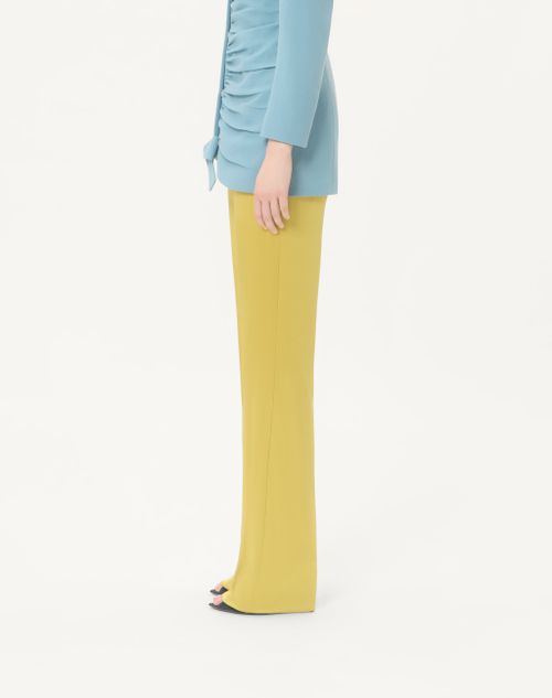 Valentino - Double Duchesse Stretch Trousers - Acid Green - Woman - Trousers And Shorts